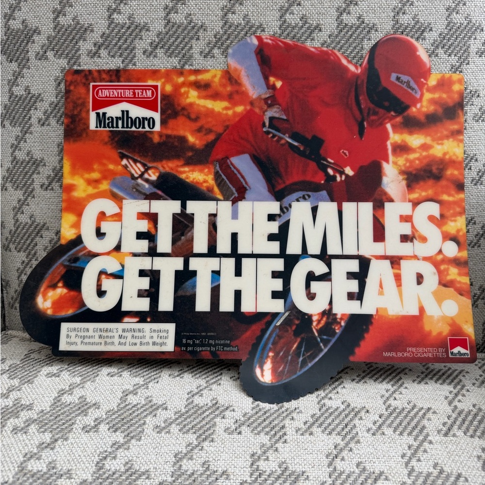 VTG 1992 Marlboro Adventure Team Store Display Sign – Motocross
